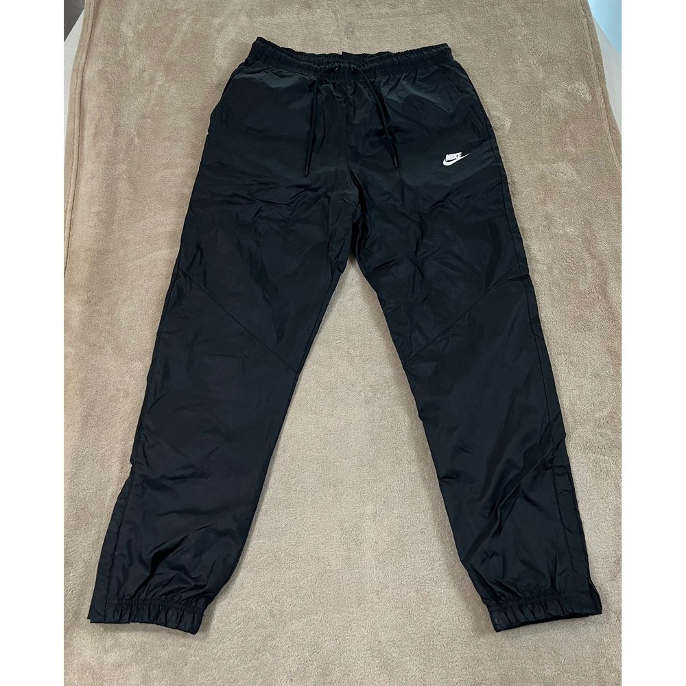 Nike Windrunner Woven Lined Pants Men's Medium Black Sportswear Essentials GOOD
